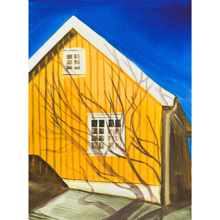 Catherine Knight, Lykkehuset, 2022, Oil on board, 30 x 23 cm (c)The Artist