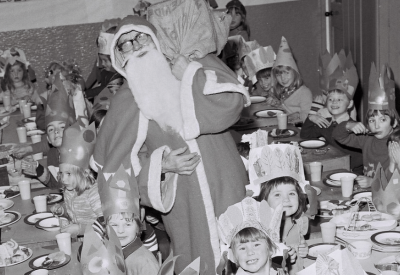 Don Eades photograph of Father Christmas visiting school children