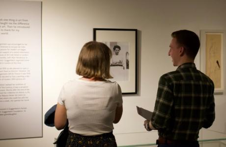 Two visitors enjoying the Flora Twort Gallery