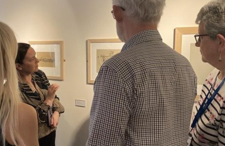 Group getting a tour around the Petersfield gallery