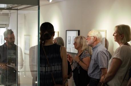 Members of staff and volunteers on an audio description tour of Peggy Guggenheim: Petersfield to Palazzo.